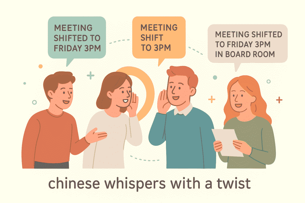 Chinese Whispers with a Twist